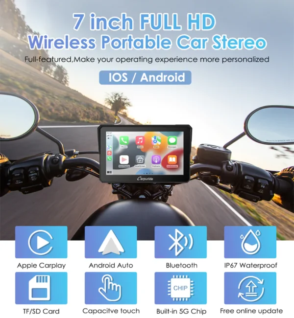 Smart Screen for Motorcycle with Android Auto And Apple CarPlay - Image 2