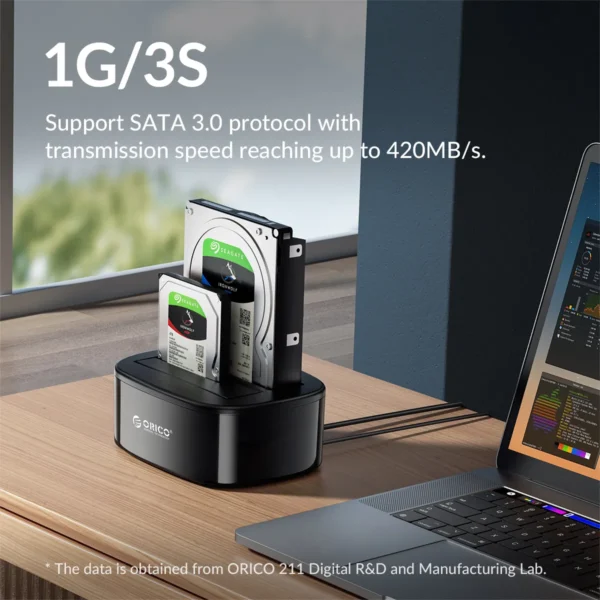 ORICO Dual Bay HDD Dock Backup - Image 2