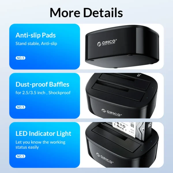 ORICO Dual Bay HDD Dock Backup - Image 3