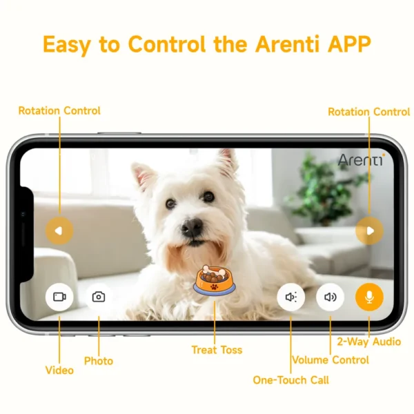 Arenti Pet Treat Camera with Audio - Image 3