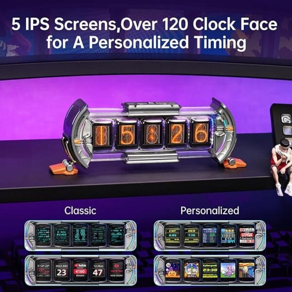 Divoom Times Gate | Cyberpunk RGB Digital Clock & Smart Pixel Display - Image 3