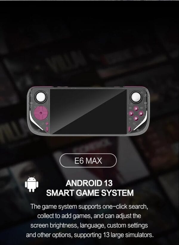 E6 MAX Handheld Game Console | 5" IPS Touchscreen & Hall Joystick - Image 5