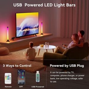 LED Light Bar with Music Sync | Smart RGB Backlight for TV, PC & Gaming Setup