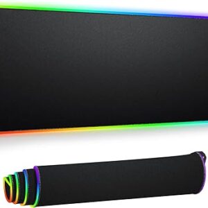 Dpower RGB Gaming Mouse Pad XXL | 13 Lighting Modes Extended Mouse Mat