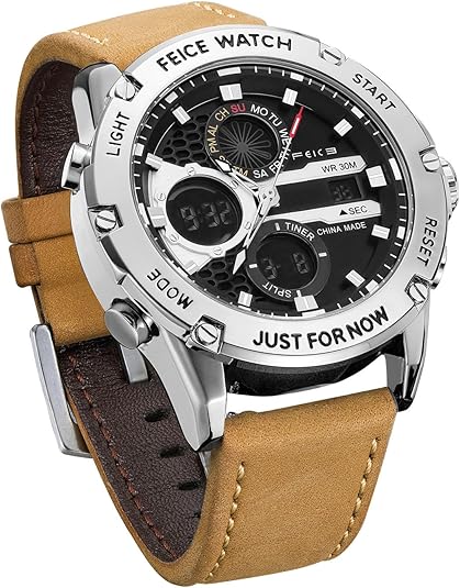 FEICE Men’s Chronograph Sport Watch FK036 | Analog-Digital Quartz
