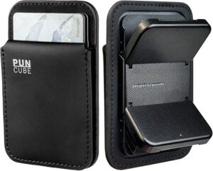 PUNCUBE Minimal Wallet 3.0 – Slim Leather Wallet with Key Holder & AirTag Slot