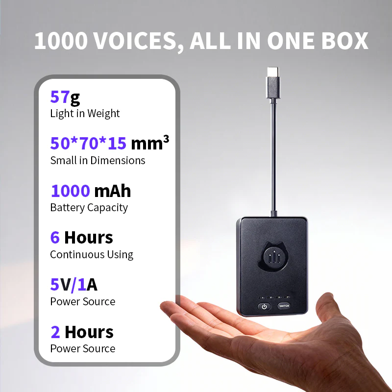 Dubbing Box AI Voice Changer for Mobile | Real-Time USB-C Voice Modifier - Image 4