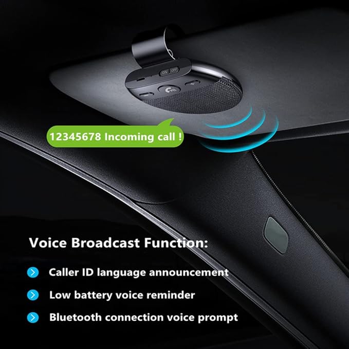 WYYHAA Hands Free Bluetooth Car Speaker | Dual Phone, Siri & Google - Image 5