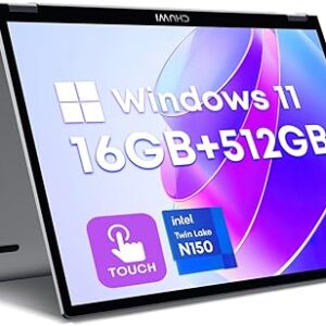 CHUWI MiniBook X 2-in-1 Laptop 10.51″, Intel N150, 16GB RAM, 512GB SSD, 2K Touch, Windows 11