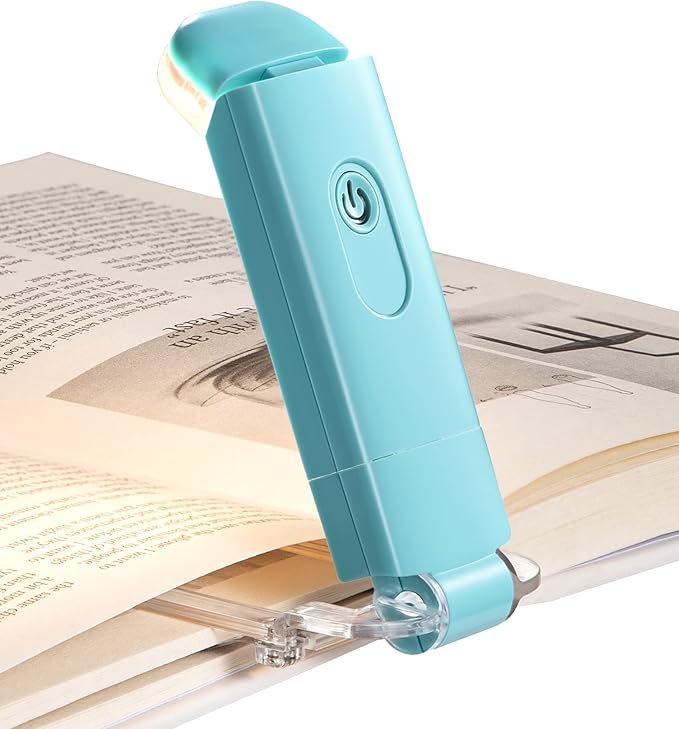 USB Rechargeable Book Reading Light Clip-On Amber & Warm LED - Image 2