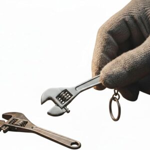 Mini Adjustable Wrench Keychain 2.5 Inch Alloy Steel Tiny Crescent Tool