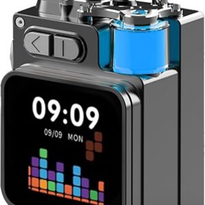 Bosta portable Bluetooth speaker with a colour touch screen showing a clock face