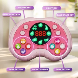 Kids Speed Push Game Machine Puzzle Toy with Music LED Buttons