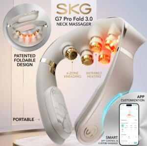 SKG G7 Pro Fold 3.0 Neck Massager with Heat & Vibration