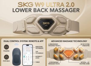 SKG W9 Ultra 2.0 Lower Back Massager with Heat Therapy