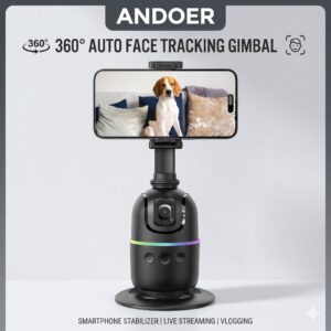 Andoer 360 Auto Face Tracking Gimbal Phone Stabilizer