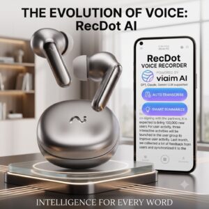 RecDot AI Voice Recorder Earbuds with Transcription & ANC