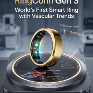 RingConn Gen 3 Smart Ring | Size 8 Royal Gold | No Subscription