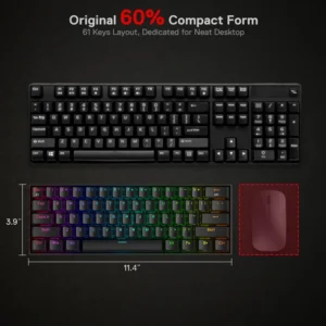 Redragon K530 Pro 60% Wireless RGB Mechanical Keyboard