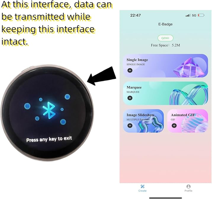Digital Anime Pin with HD Touchscreen – Custom Photo & GIF Badge - Image 2