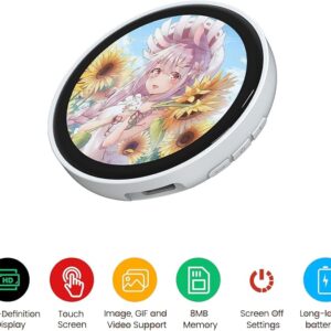 Digital Anime Pin with HD Touchscreen – Custom Photo & GIF Badge