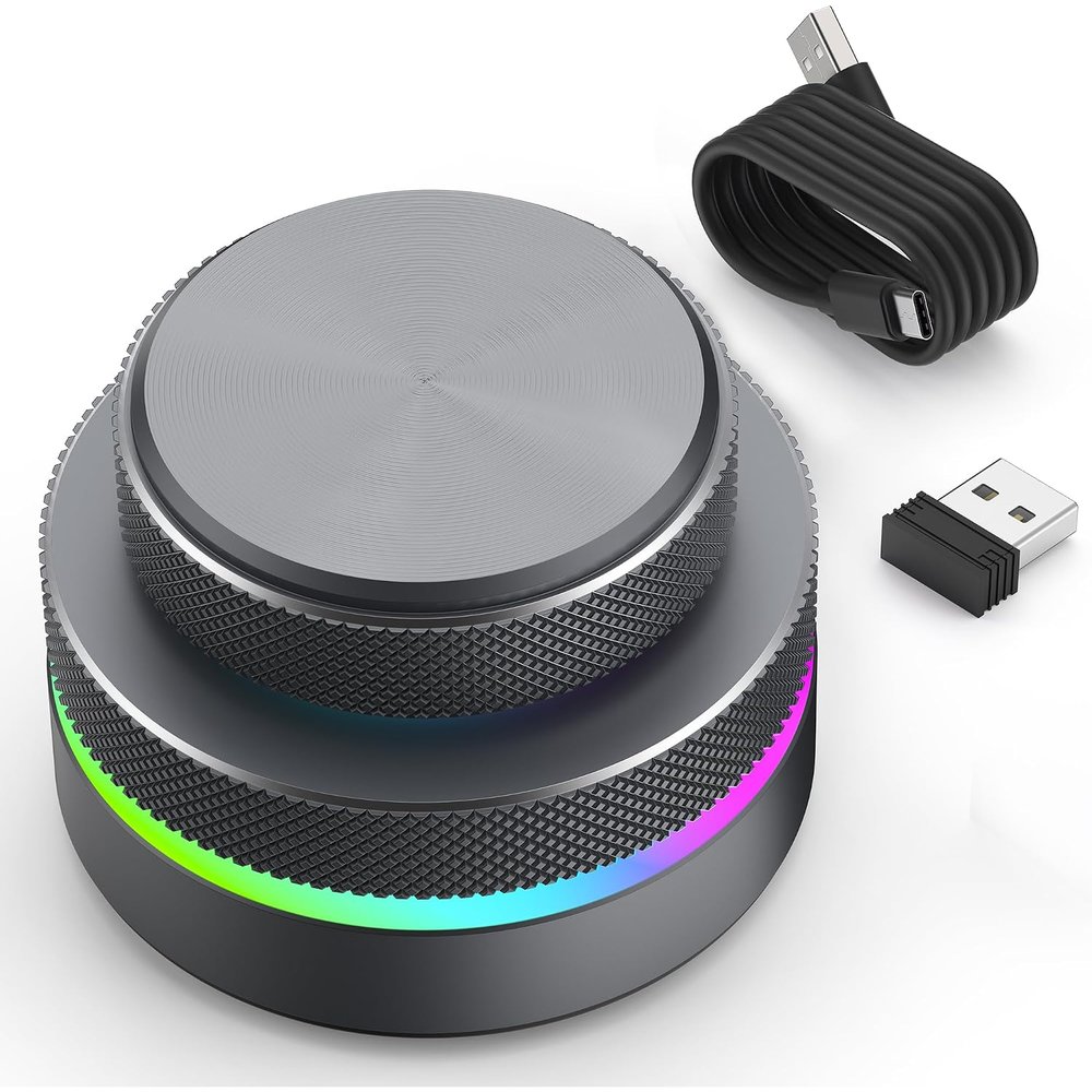 Dual knob RGB controller with its cable