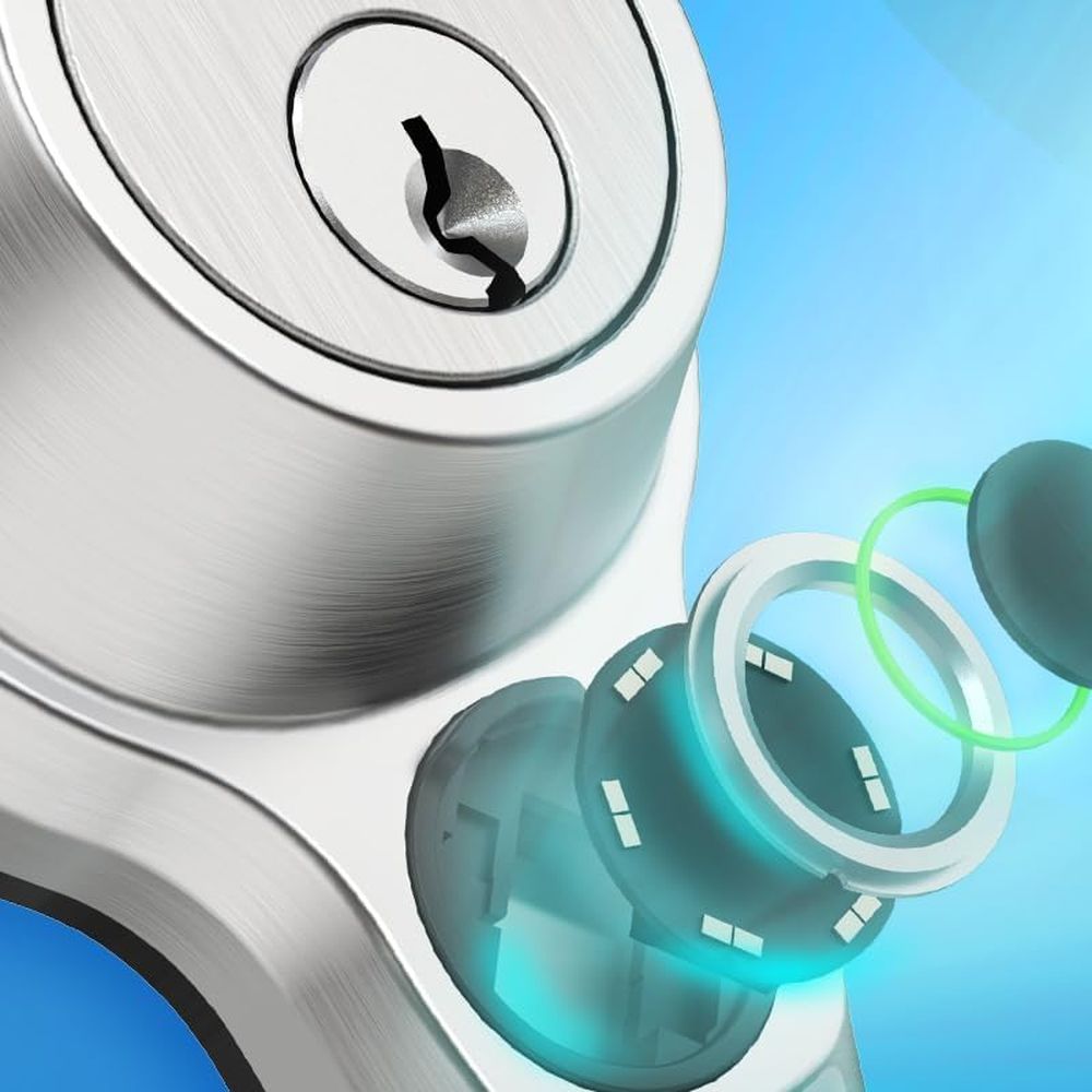 Lockly Flex Touch 3D fingerprint sensor close-up