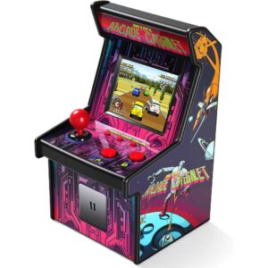 Mini arcade cabinet with 220 built-in 16-bit games and joystick