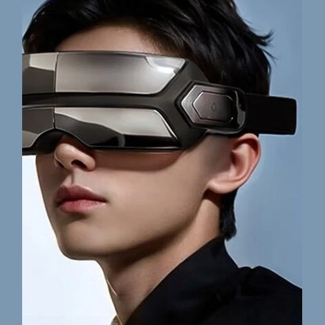 Oaks Smart Eye Massager, side profile close-up