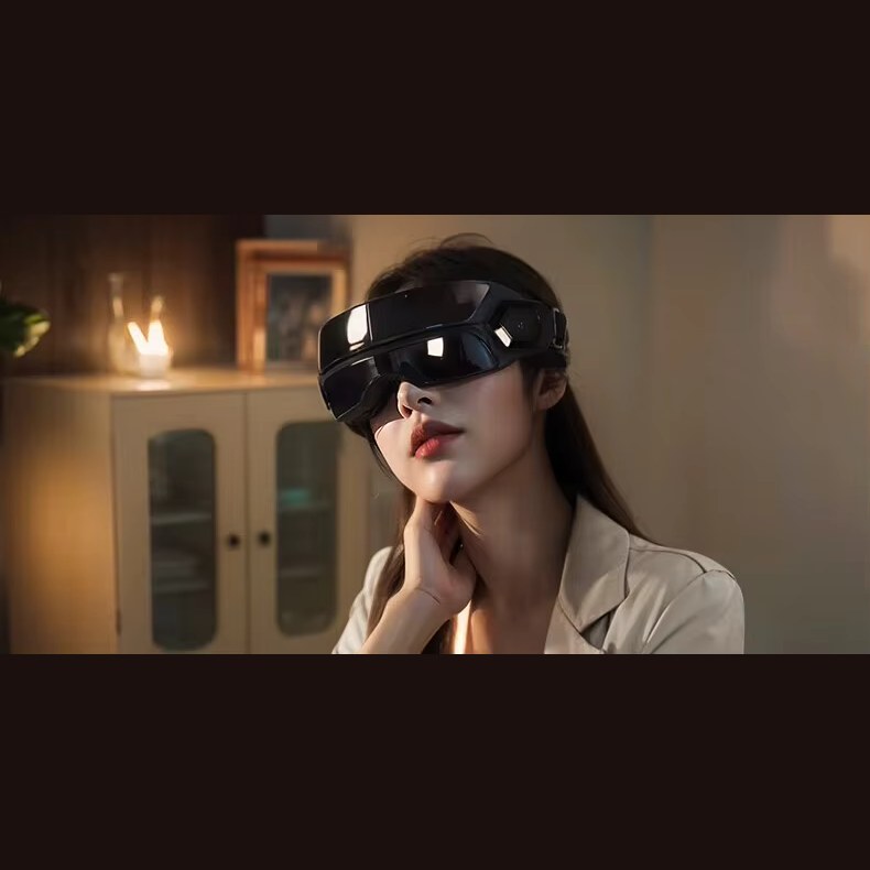 Oaks Smart Eye Massager in use in a living room setting