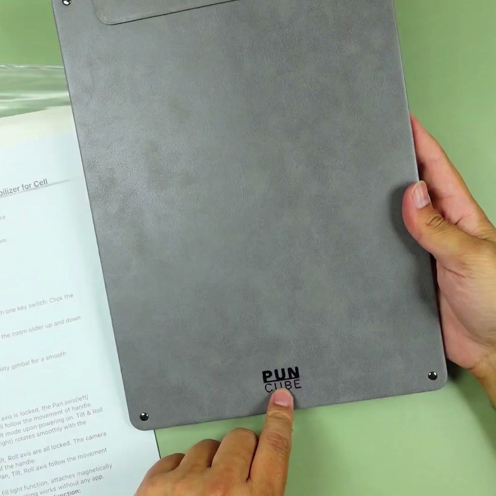 Real photo of the PUNCUBE lap desk opened up during the review