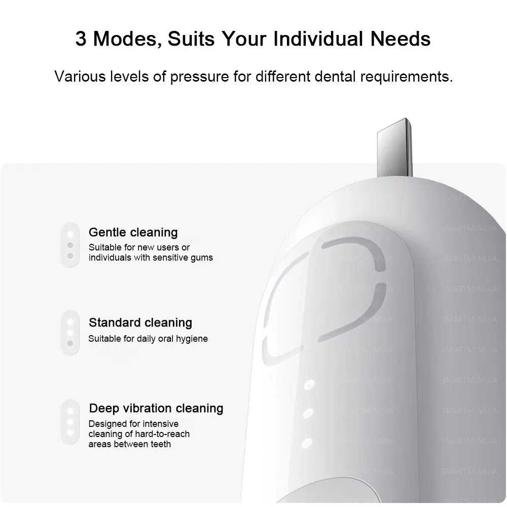 MIJIA toothbrush three cleaning modes: gentle, standard and deep