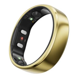 RingConn Gen 2 smart ring in gold on a white background